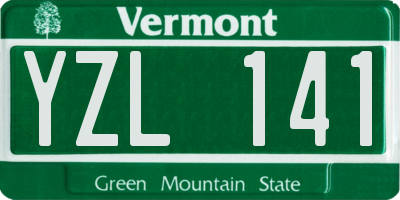 VT license plate YZL141