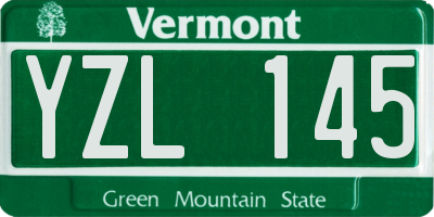 VT license plate YZL145
