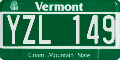 VT license plate YZL149