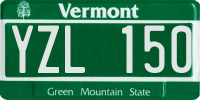 VT license plate YZL150