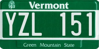 VT license plate YZL151