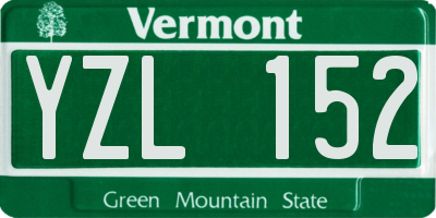 VT license plate YZL152