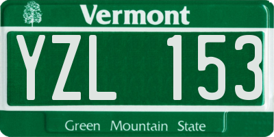 VT license plate YZL153