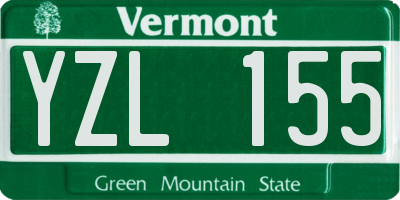 VT license plate YZL155