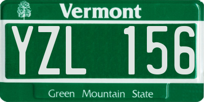 VT license plate YZL156