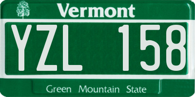 VT license plate YZL158
