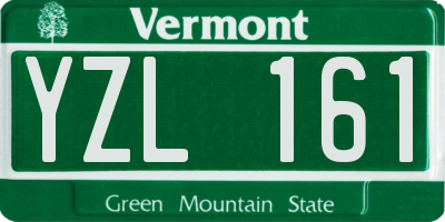 VT license plate YZL161