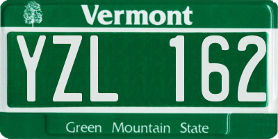 VT license plate YZL162