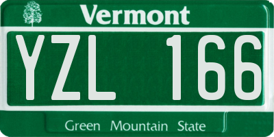 VT license plate YZL166