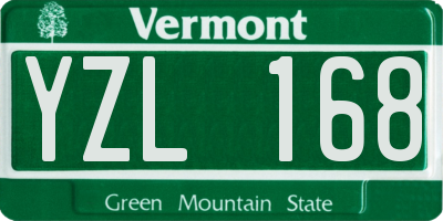 VT license plate YZL168