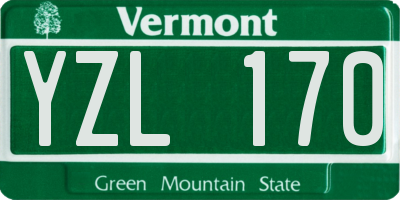 VT license plate YZL170