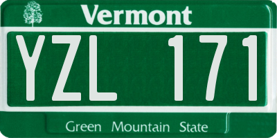 VT license plate YZL171