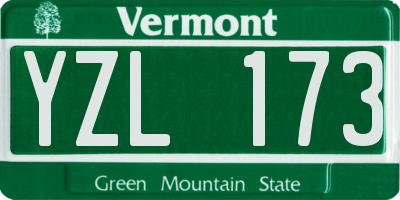 VT license plate YZL173