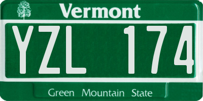 VT license plate YZL174