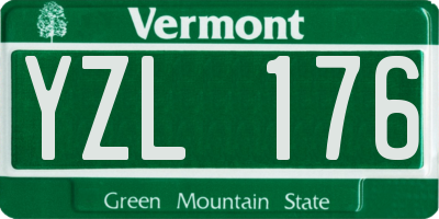 VT license plate YZL176