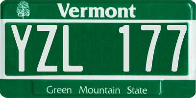 VT license plate YZL177