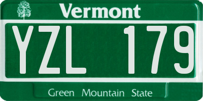 VT license plate YZL179
