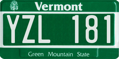 VT license plate YZL181