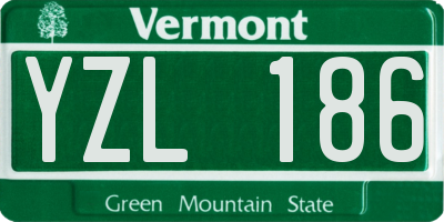 VT license plate YZL186