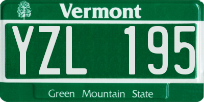 VT license plate YZL195