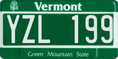 VT license plate YZL199