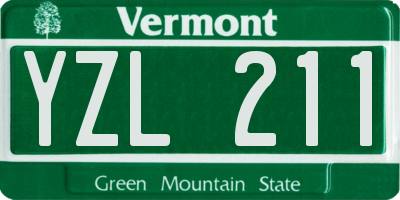 VT license plate YZL211