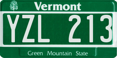 VT license plate YZL213