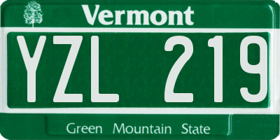 VT license plate YZL219