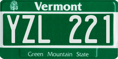 VT license plate YZL221