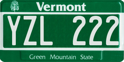 VT license plate YZL222