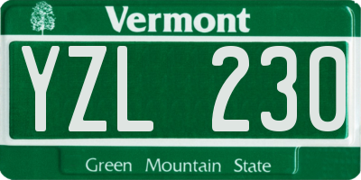 VT license plate YZL230