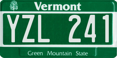 VT license plate YZL241