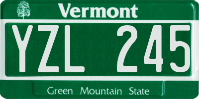 VT license plate YZL245