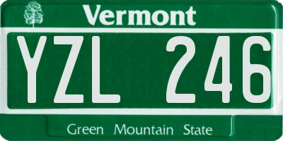 VT license plate YZL246