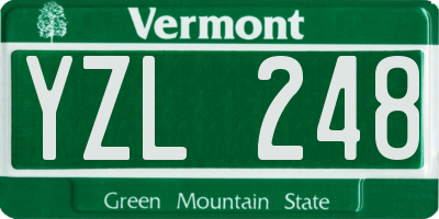 VT license plate YZL248