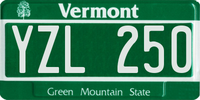 VT license plate YZL250