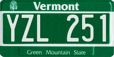 VT license plate YZL251