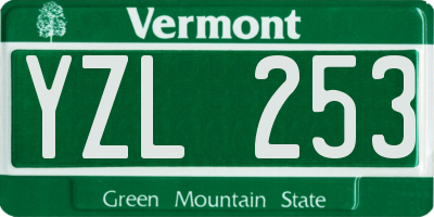 VT license plate YZL253