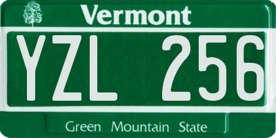 VT license plate YZL256
