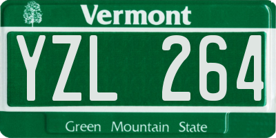 VT license plate YZL264
