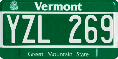 VT license plate YZL269