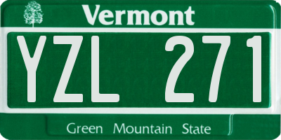 VT license plate YZL271