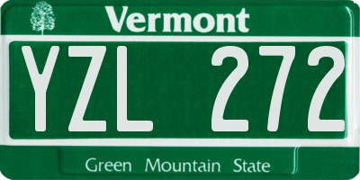 VT license plate YZL272