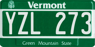 VT license plate YZL273