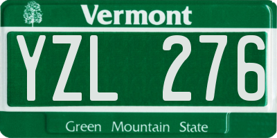 VT license plate YZL276