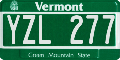 VT license plate YZL277