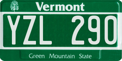 VT license plate YZL290