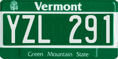 VT license plate YZL291