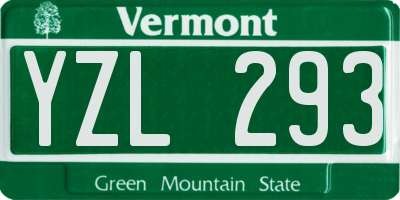VT license plate YZL293