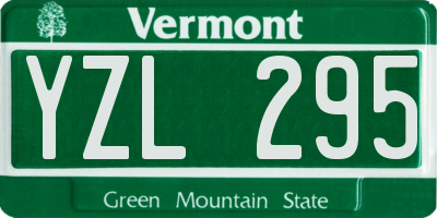 VT license plate YZL295